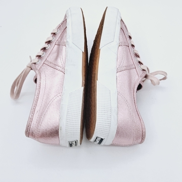 Superga Women's Metallic Pink Cotmetu Lace-Up Low Top Fashion Sneakers Size 5 - Picture 9 of 11